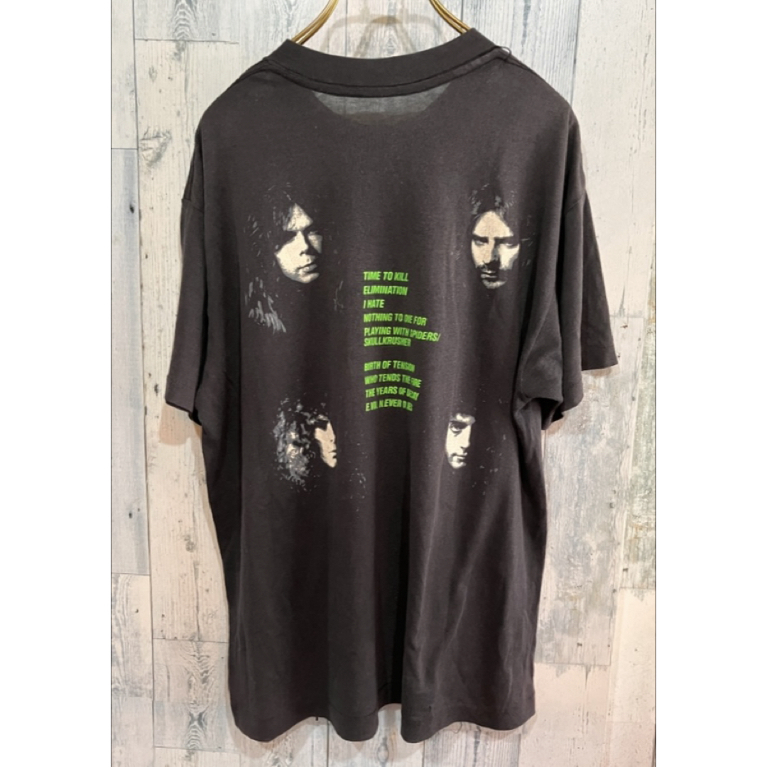 80sビンテージOVERKILLオーヴァーキル シングルTシャツスラッシュメタル メンズのトップス(Tシャツ/カットソー(半袖/袖なし))の商品写真