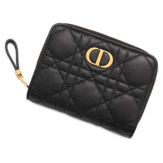 Dior - クリスチャン・ディオール 二つ折り財布 カロ カナージュ レザー S5032UWHC 財布 コンパクトウォレット 黒