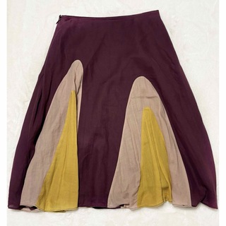ホコモモラ(Jocomomola)のJocomomola スカート 膝丈 フレア レトロ ヴィンテージ 風(ひざ丈スカート)