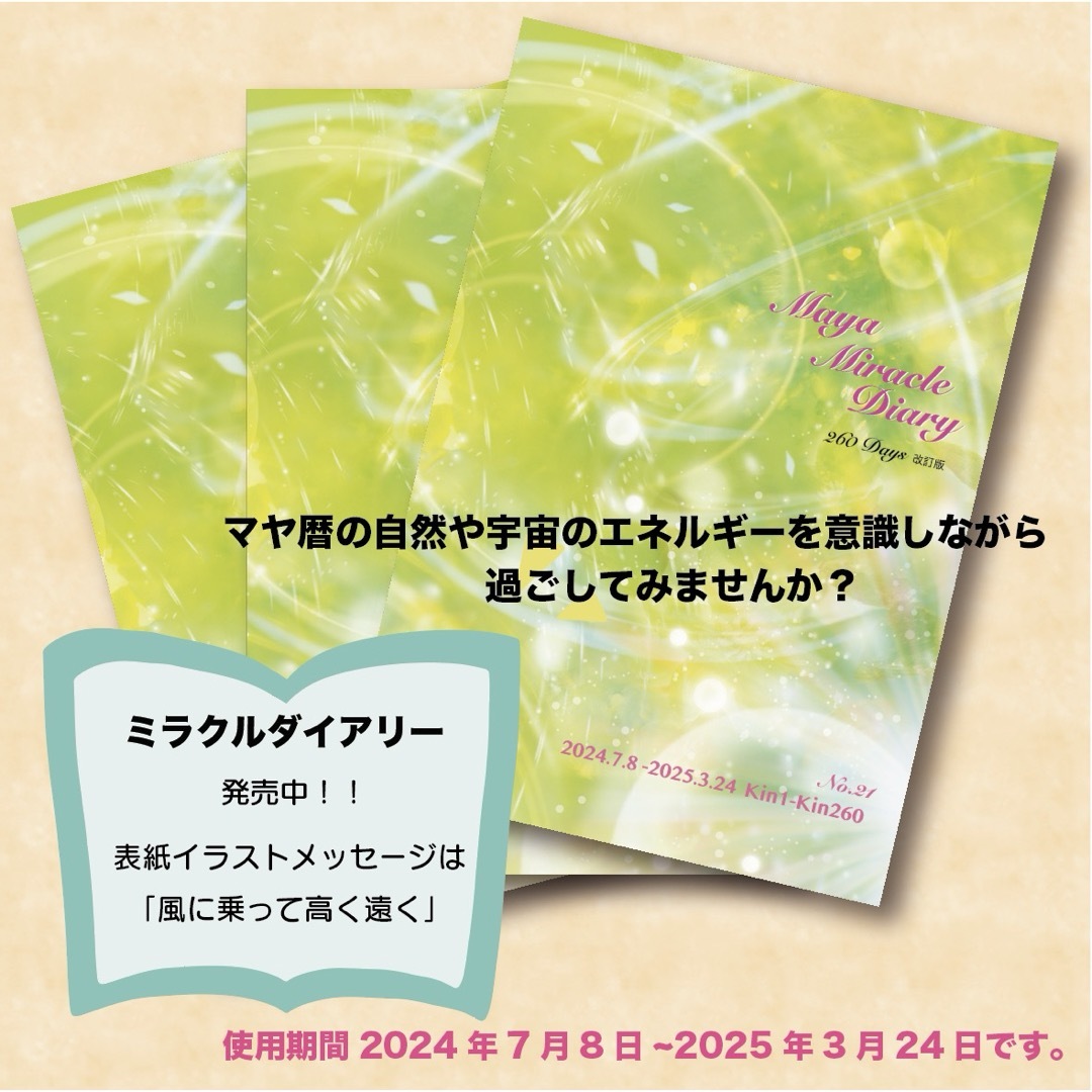 ★ミラクルダイアリー手帳B6サイズ★シール・カバー・小冊子・テキスト付き★マヤ暦 インテリア/住まい/日用品の文房具(カレンダー/スケジュール)の商品写真