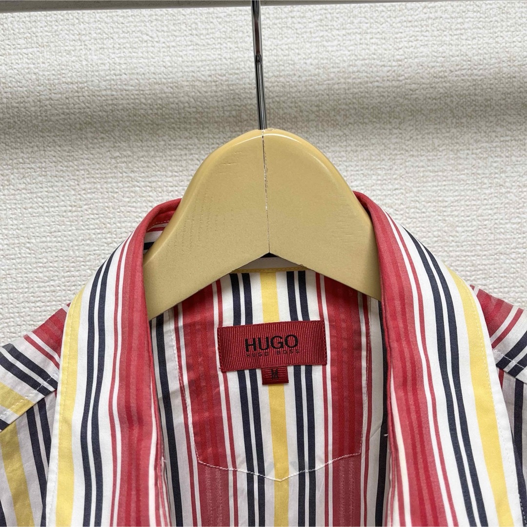 HUGO BOSS(ヒューゴボス)のHUGO BOSS ストライプ柄シャツ　長袖シャツ　ストライプシャツ メンズのトップス(シャツ)の商品写真