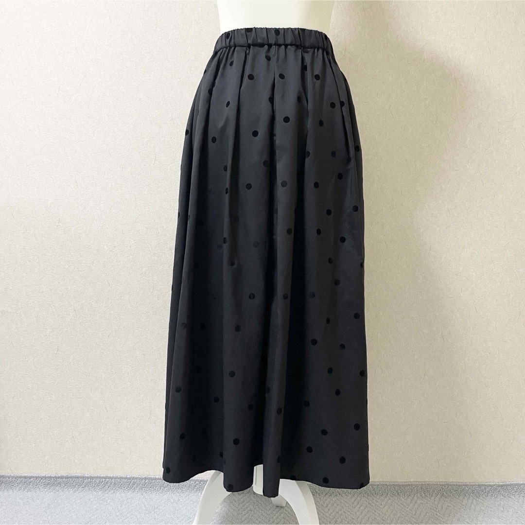 SCOT CLUB(スコットクラブ)のVin ヤマダヤ フロッキードットパールボタンスカート レディースのスカート(ロングスカート)の商品写真
