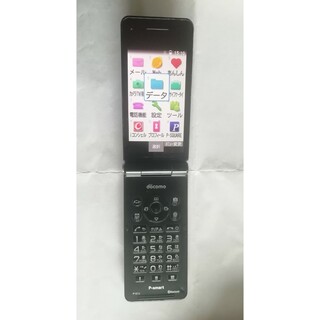 エヌティティドコモ(NTTdocomo)の3406【中古・SIMフリー・povo可】ドコモ4GガラホP-01Jブラック(携帯電話本体)