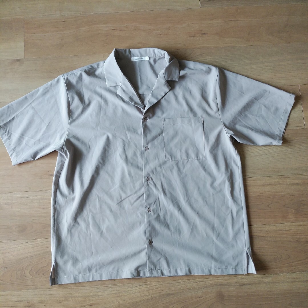 WEGO(ウィゴー)のWEGO ドロップショルダーオープンカラーシャツ　ベージュ　  Lサイズ メンズのトップス(シャツ)の商品写真
