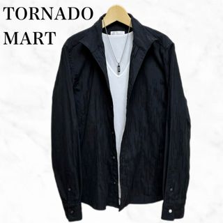 トルネードマート(TORNADO MART)のTORNADO MART ZERO 長袖シャツ　黒シャツ　ブラックシャツトップス(シャツ)