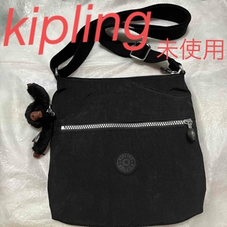 kipling - 未使用　キプリング　ショルダーバッグ　ゴリラキーホルダー付きブラック