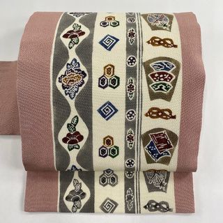 名古屋帯 名品 正絹 【中古】(帯)