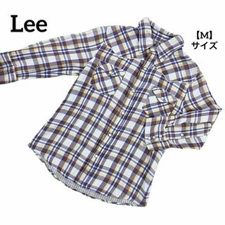 リー(Lee)のA170 【美品】 Lee リー シャツ 長袖 チェック柄 M コットン100%(シャツ/ブラウス(長袖/七分))