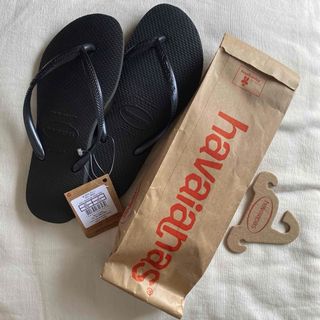 havaianas - ハワイアナス　havaianas ビーチサンダル　23センチ　黒