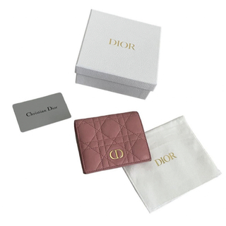 クリスチャンディオール(Christian Dior)の早い者勝ち Dior ディオール CARO 二つ折り財布 バイカラー ピンク(財布)