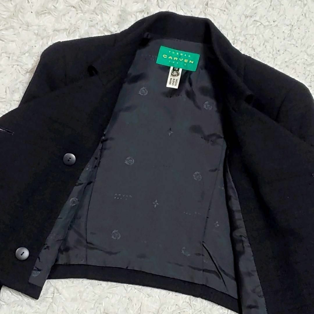 CARVEN(カルヴェン)の保管品 XL カルヴェン 東京ソワール ワンピースセットアップ 黒 大きいサイズ レディースのフォーマル/ドレス(スーツ)の商品写真