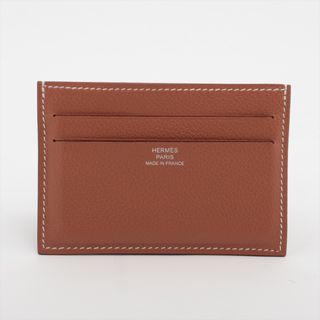 エルメス(Hermes)のエルメス シチズンツイル コンパクト シルクイン エバーカラー  ブラウン(パスケース/IDカードホルダー)