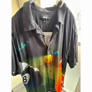 STUSSY - stussy レーヨンシャツ　8ball