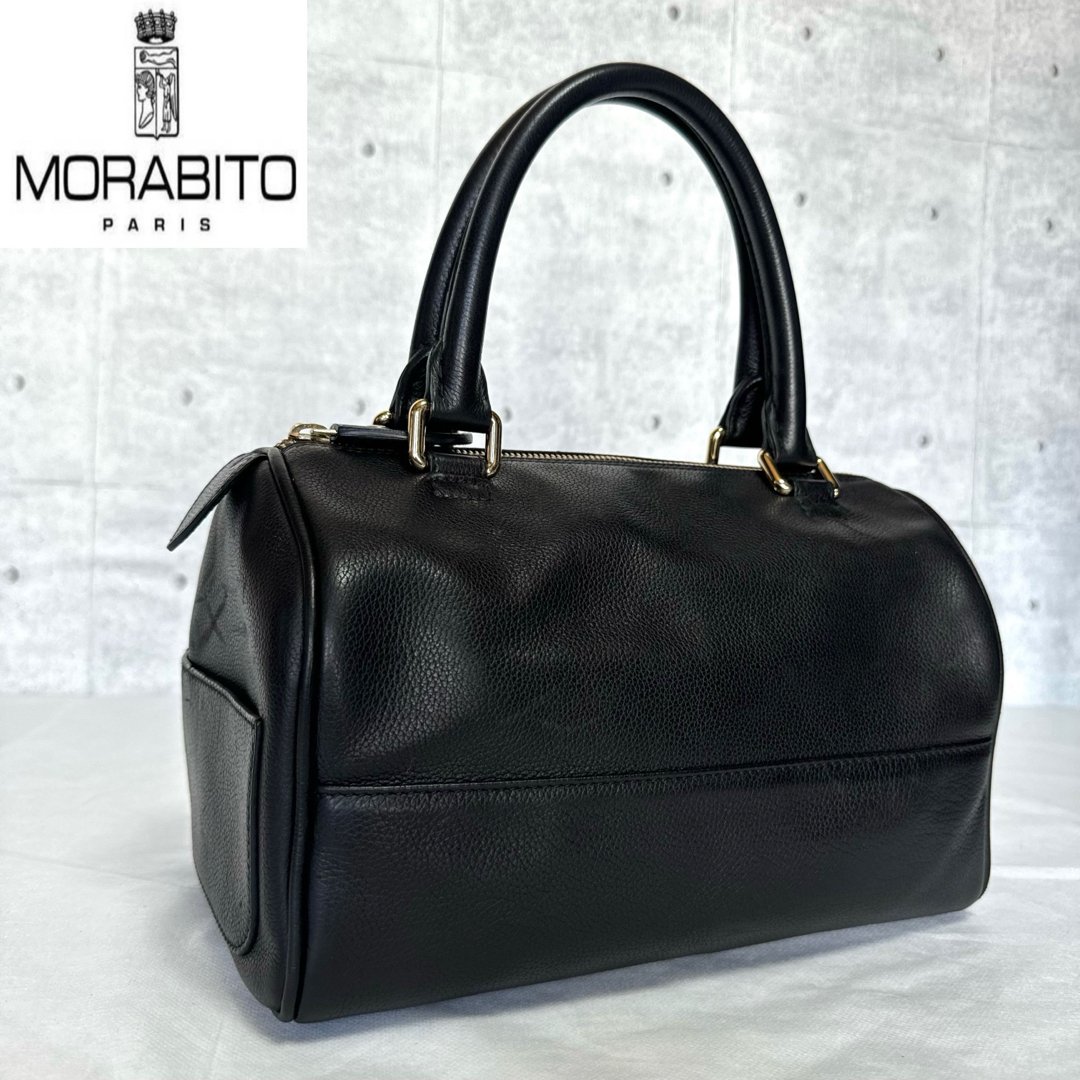 MORABITO - 【MORABITO】モラビト ブラック ゴールド金具 レザー MORABITO - 【MORABITO】モラビト ブラック ゴールド金具 レザー