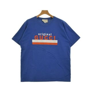 Gucci - GUCCI グッチ Tシャツ・カットソー M 青 【古着】【中古】