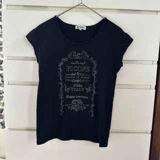 PICONE ピッコーネ　カットソー　黒　Tシャツ(Tシャツ(半袖/袖なし))