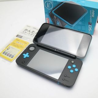 ニンテンドー3DS(ニンテンドー3DS)の超美品 NEWニンテンドー2DS LL ブラック×ターコイズ  M333(携帯用ゲーム機本体)