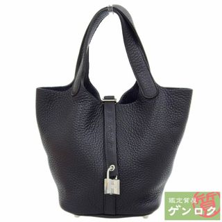 エルメス(Hermes)の【中古】HERMES エルメス ピコタンロックPM ハンドバッグ ブラック レザー □R刻印(2014年) レディース【質屋】(ハンドバッグ)