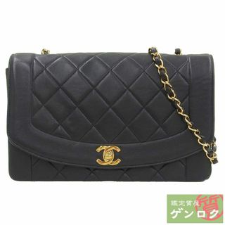 シャネル(CHANEL)の【中古】CHANEL シャネル ダイアナ シングルチェーンバッグ ショルダーバッグ 斜め掛け ブラック レザー 2番台 レディース【質屋】(ショルダーバッグ)