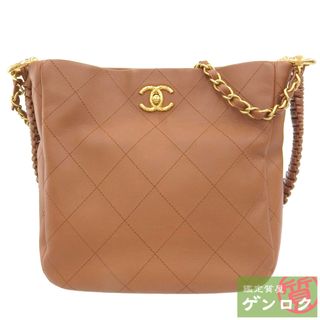 シャネル(CHANEL)の【中古】CHANEL シャネル ホーボーバッグ ショルダーバッグ トートバッグ 2WAY ブラウン レザー IDタグ レディース【質屋】(ショルダーバッグ)