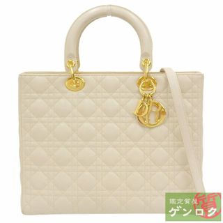 ディオール(Dior)の【中古】Dior ディオール レディディオール ショルダーバッグ トートバッグ 2WAYバッグ アイボリー レザー レディース【質屋】(ショルダーバッグ)