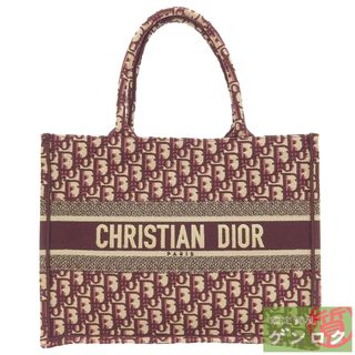 ディオール(Dior)の【中古】Dior ディオール ブックトートミディアムトートバッグ レッド系 キャンバス レディース【質屋】(トートバッグ)