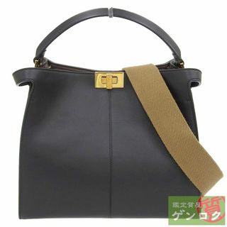 FENDI - 【中古】FENDI フェンディ ピーカブーエックスライト ショルダーバッグ トートバッグ 2WAYバッグ 斜め掛け ブラック レザー レディース【質屋】