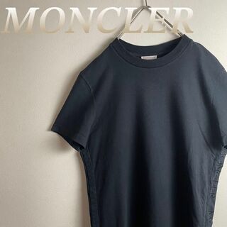 MONCLER - MONCLER 半袖Tシャツ サイドロゴ ブラック ロゴタグ付き