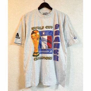 adidas - adidas　サッカー　フランスW杯　FRANCE　半袖Tシャツ　0503