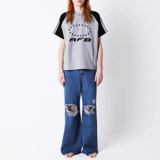 "AFB" BAGGY DAMAGED STUDDED DENIM PANTS(デニム/ジーンズ)