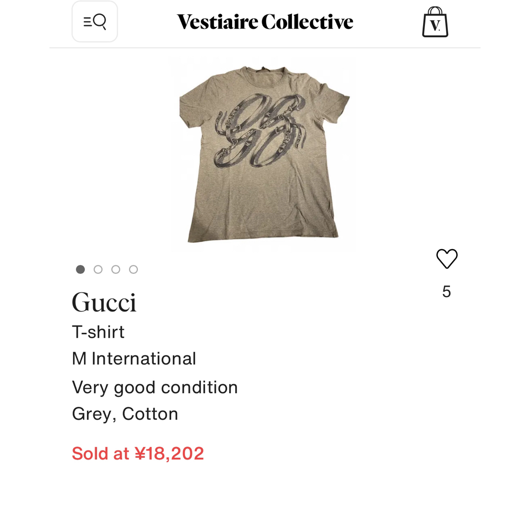 Gucci(グッチ)のグッチ ベルト プリント Tシャツ レディースのトップス(Tシャツ(半袖/袖なし))の商品写真