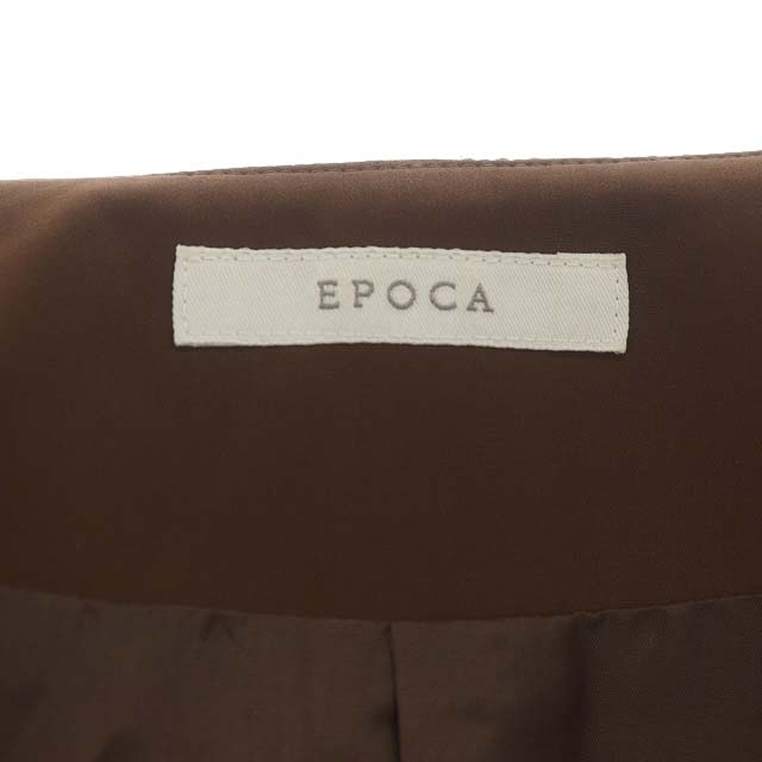 EPOCA(エポカ)のエポカ EPOCA ノーカラージャケット ウール混 38 S 茶 ブラウン レディースのジャケット/アウター(その他)の商品写真