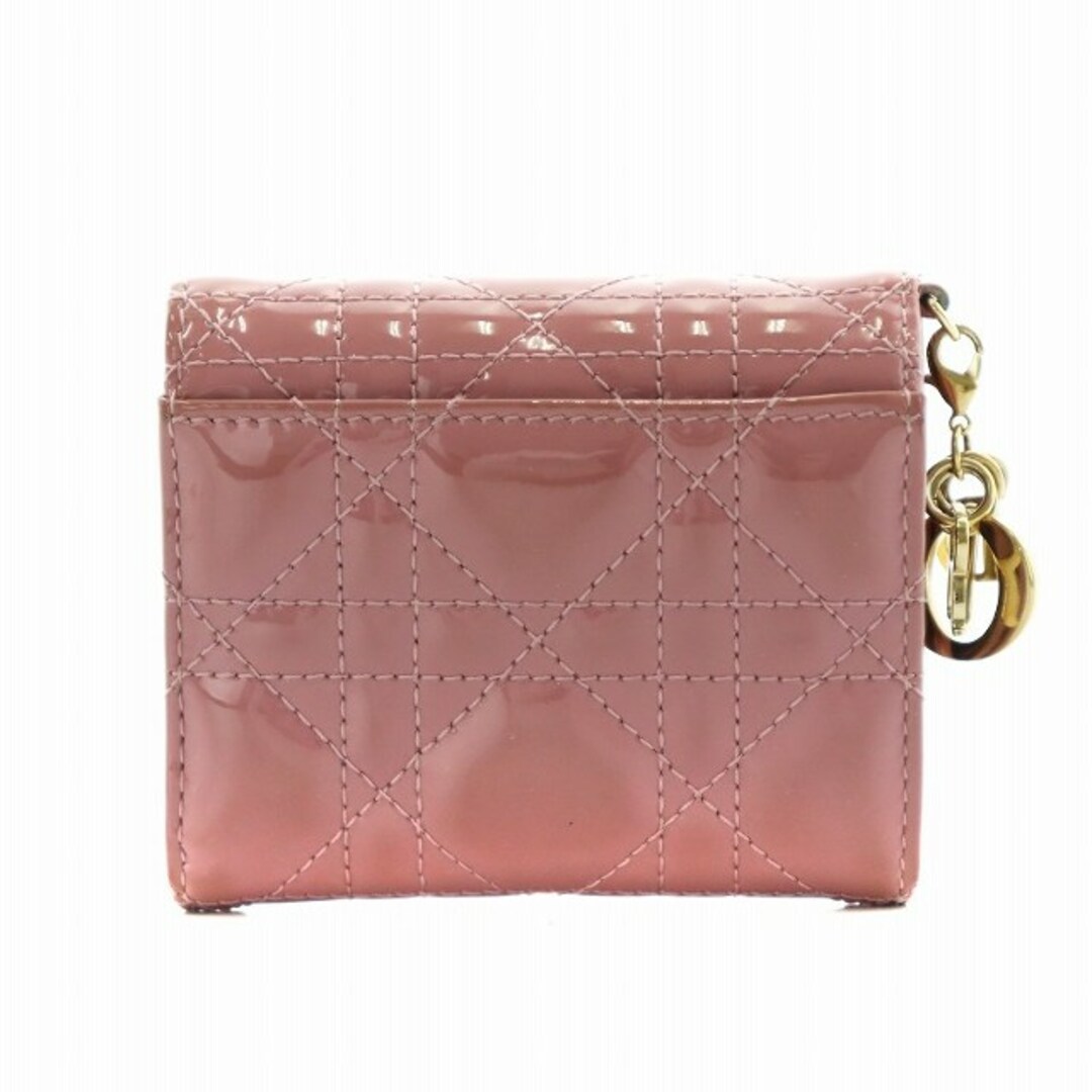 Christian Dior(クリスチャンディオール)のクリスチャンディオール ロータスウォレット カナージュ 三つ折り財布 ピンク レディースのファッション小物(財布)の商品写真