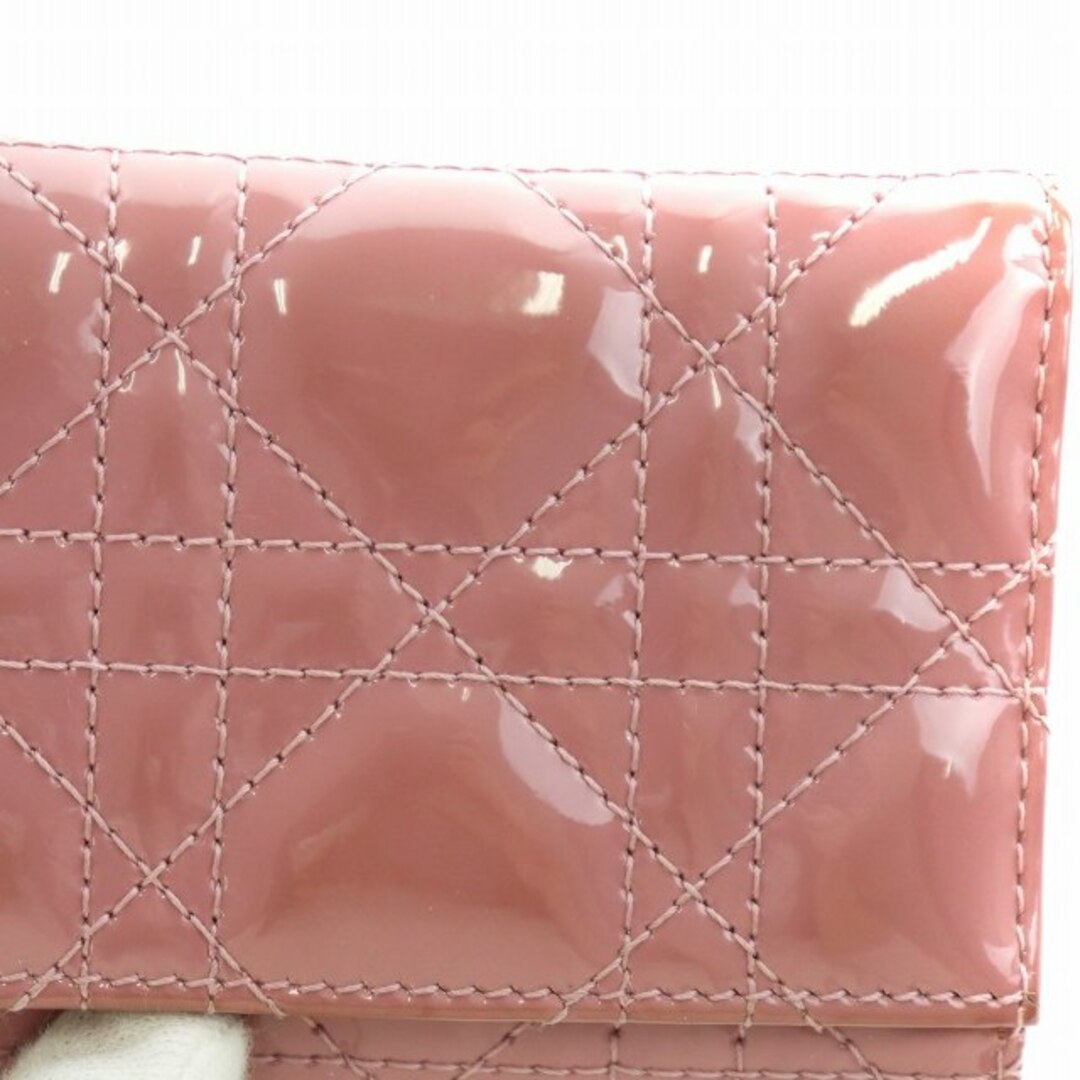 Christian Dior(クリスチャンディオール)のクリスチャンディオール ロータスウォレット カナージュ 三つ折り財布 ピンク レディースのファッション小物(財布)の商品写真