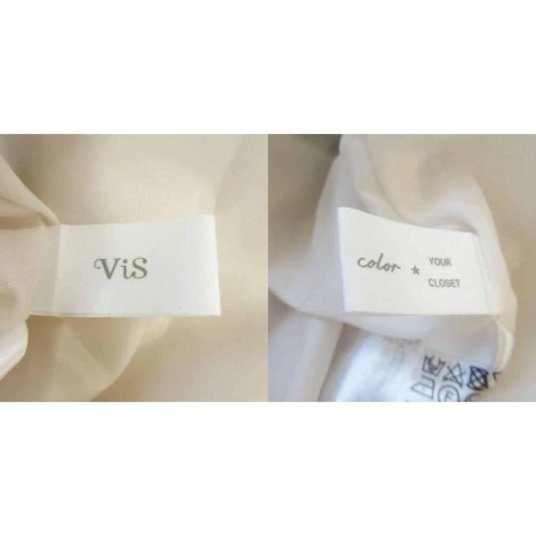 ViS(ヴィス)のViS スカート フレア ギャザー ミモレ ロング リネン 総柄 F ベージュ レディースのスカート(ロングスカート)の商品写真