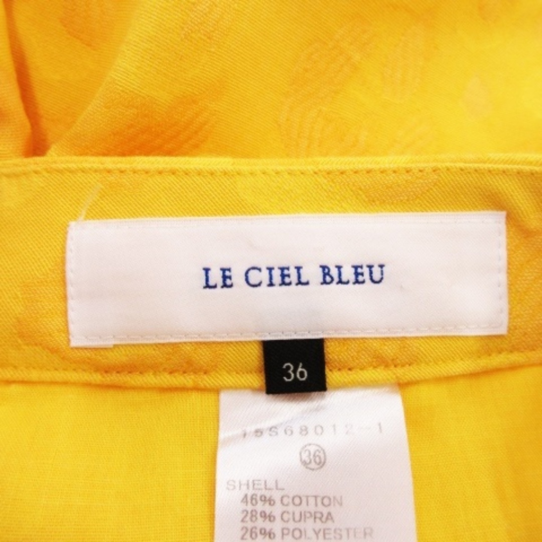 LE CIEL BLEU(ルシェルブルー)のルシェルブルー パンツ スラックス テーパード ジャカード ヒョウ柄 36 黄 レディースのレディース その他(その他)の商品写真