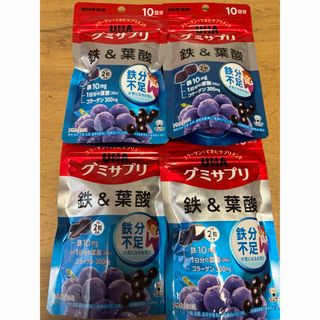 ユーハミカクトウ(UHA味覚糖)のUHA味覚糖　グミサプリ鉄&葉酸　10日分×4袋(その他)