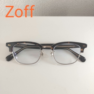 Zoff - 【美品】zoffメガネ　サーモントブロー　クラシック　ブラウン　度付き　中古