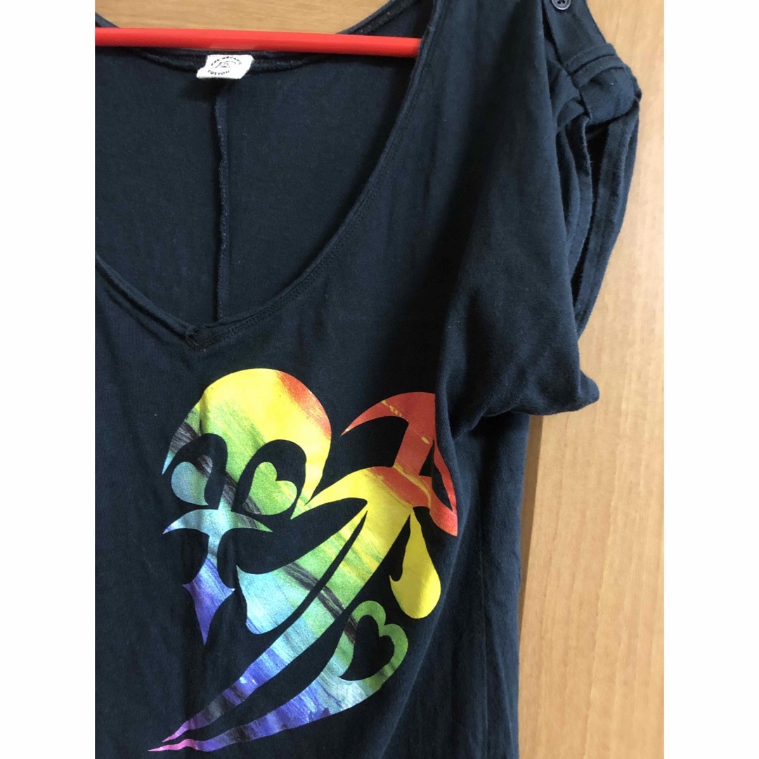 ELLE PLANETE(エルプラネット)のM?☆ELLE☆レインボープリントが可愛いTシャツ♪カジュアルギャルサーフ系 レディースのトップス(Tシャツ(半袖/袖なし))の商品写真