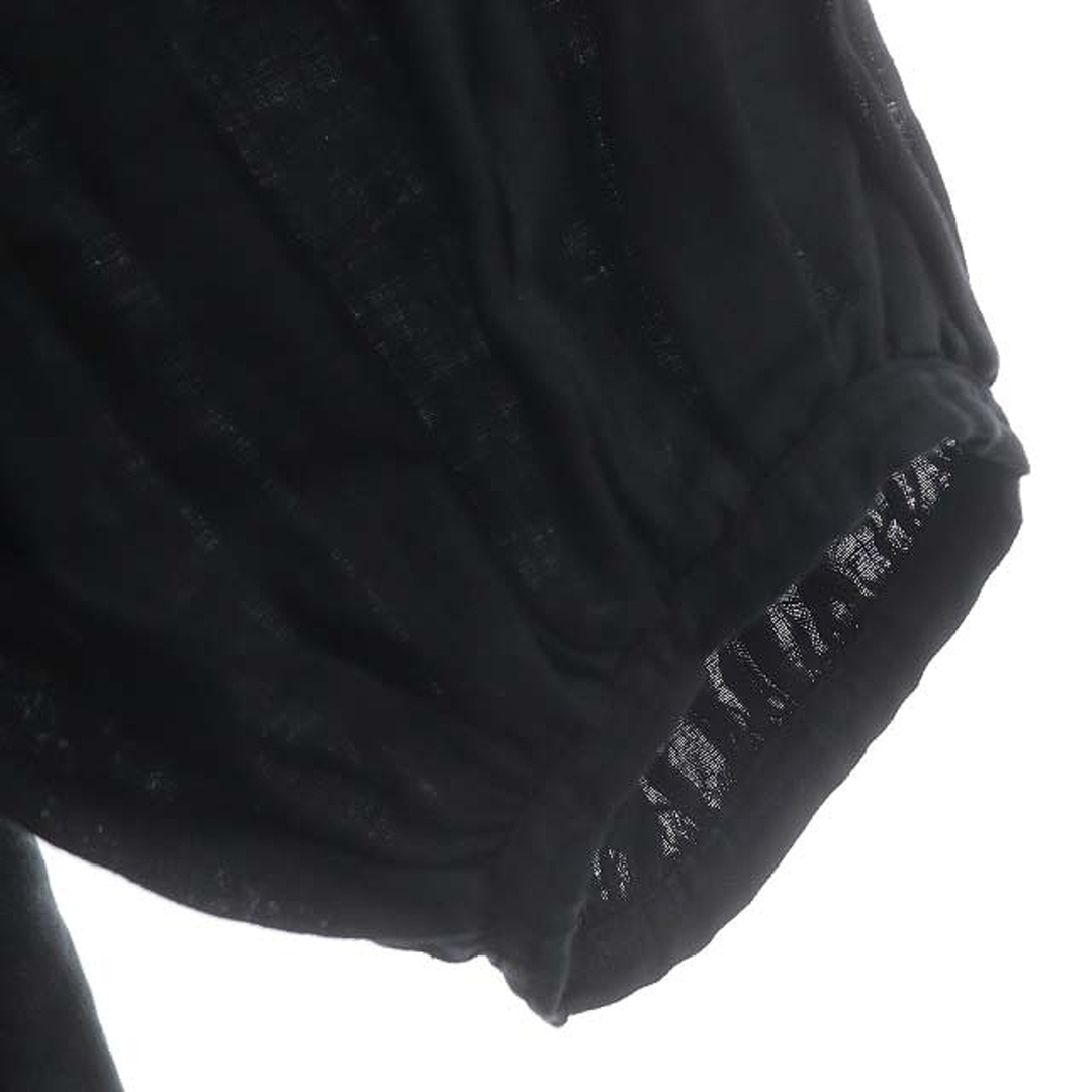 ユニバーサルティシュ バンドカラーギャザーボリュームブラウス シャツ 黒 レディースのトップス(その他)の商品写真