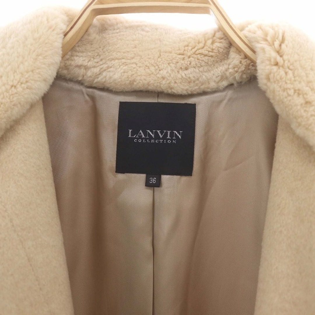 LANVIN(ランバン)のランバン コレクション キャメル ファー コート ロング 36 ベージュ レディースのジャケット/アウター(その他)の商品写真