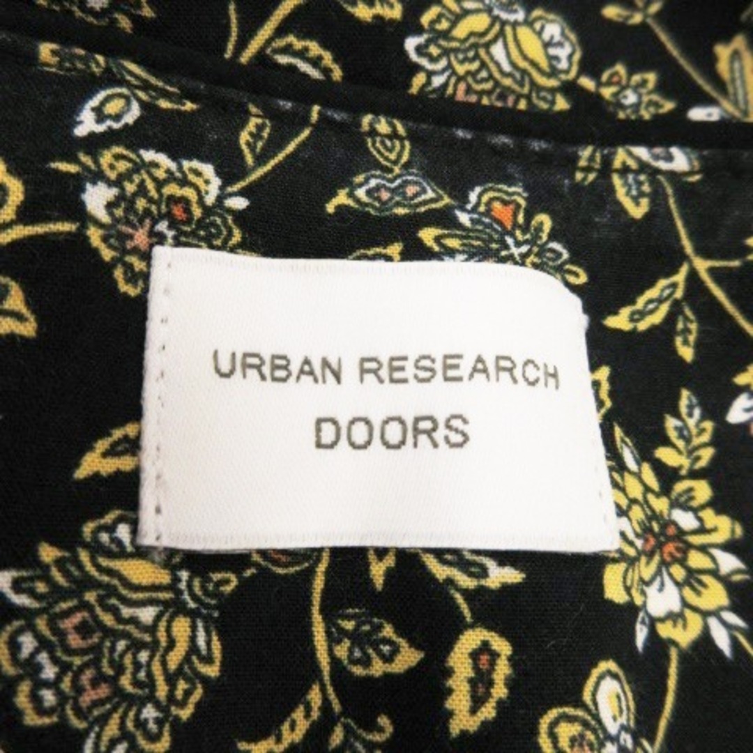 URBAN RESEARCH DOORS(アーバンリサーチドアーズ)のアーバンリサーチ ドアーズ ワンピース ロング マキシ 長袖 花柄 One 黒 レディースのワンピース(ロングワンピース/マキシワンピース)の商品写真