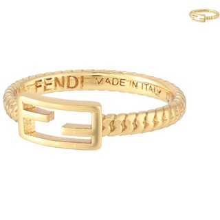 フェンディ(FENDI)のフェンディ FENDI リング BAGUETTE FFロゴ 0.3cm幅 リンクチェーン 指輪 2024年春夏新作 8AG982 B08(リング(指輪))