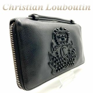 Christian Louboutin - クリスチャンルブタン 長財布 トラベルケース レザー ブラック 60518