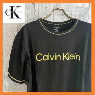 Calvin Klein - 【新品】カルバンクラインCalvin Klein Tシャツ　ロゴ　黒　黄色ロゴ