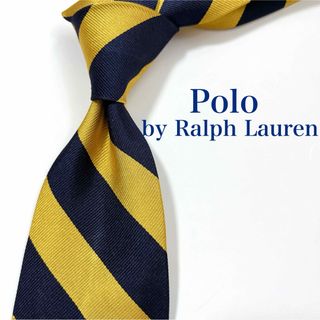 ポロラルフローレン(POLO RALPH LAUREN)の美品 ラルフローレン ネクタイ ハイブランド レジメンタル ストライプ柄 光沢(ネクタイ)