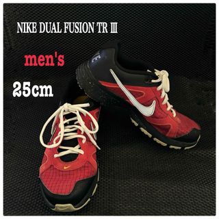 ナイキ(NIKE)のメンズNIKE DUAL FUSION TR Ⅲシューズ 赤25cm(スニーカー)