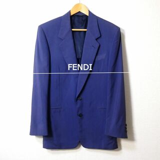 フェンディ(FENDI)の良品 FENDI シルク100％ シングル 2B テーラードジャケット スーツ(テーラードジャケット)