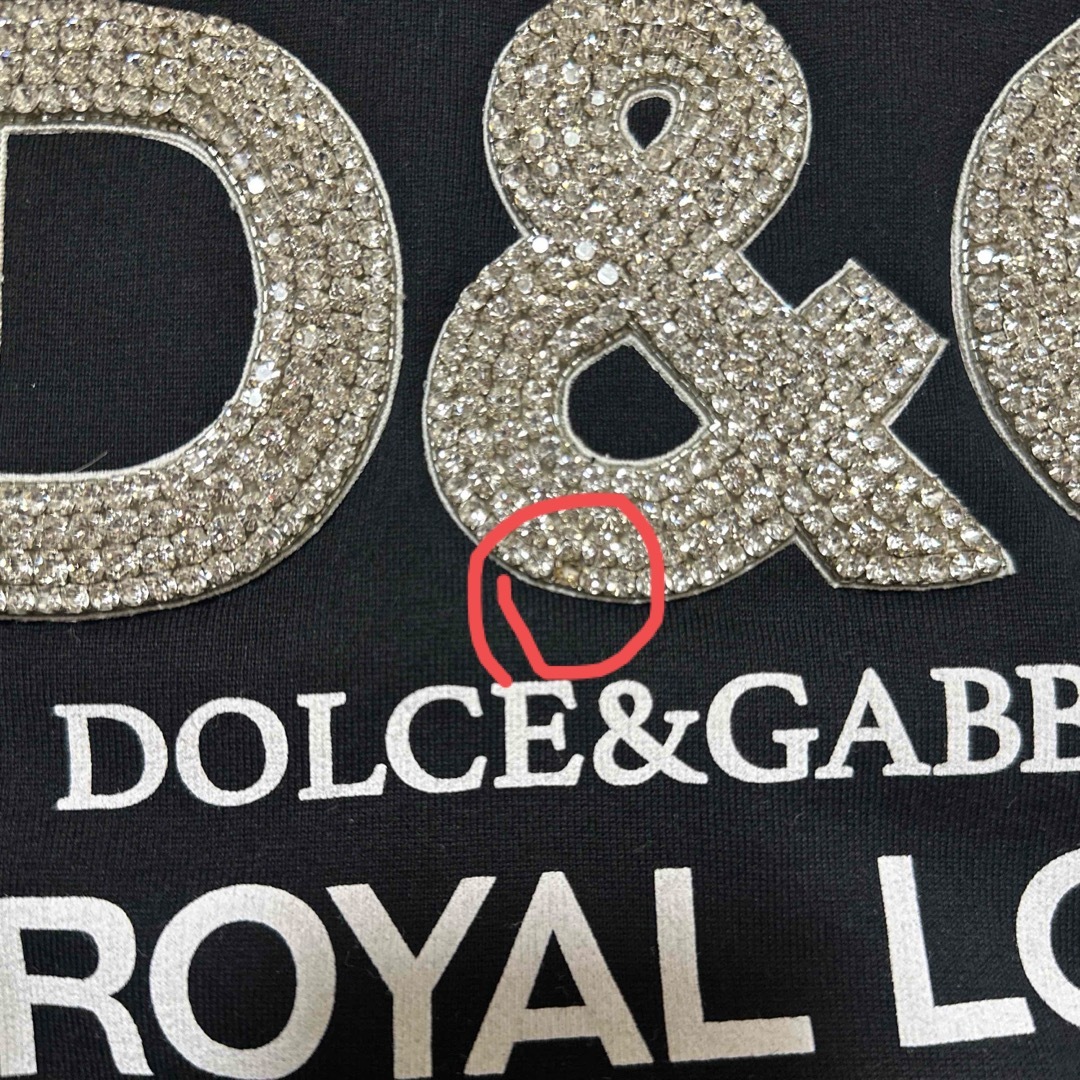 DOLCE&GABBANA(ドルチェアンドガッバーナ)のDOLCE&GABBANA コットン ロゴ ラインストーン スウェットシャツ メンズのトップス(スウェット)の商品写真