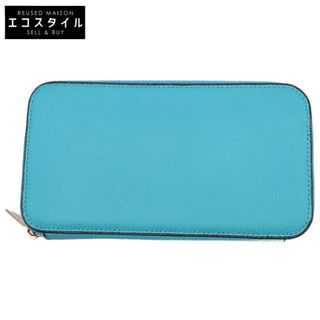 ヴァレクストラ(Valextra)のヴァレクストラ 【美品】V9L06-028-AQM ラウンドジップ 12カード(長財布)